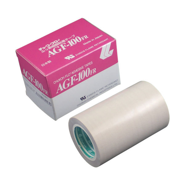 チューコーフロー フッ素樹脂（テフロンPTFE製）粘着テープ AGF100FR 0.13t×100w×10m 449-4024（直送品） - アスクル