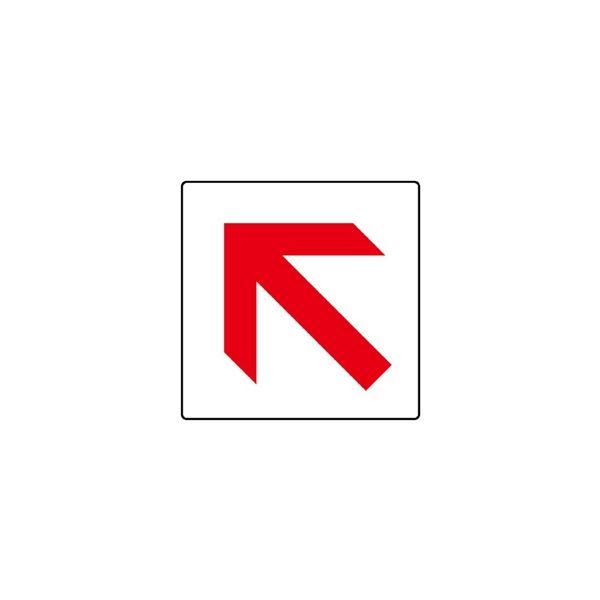 ユニット（UNIT） 矢印ステッカー 白地赤矢印ななめ 1組（5枚） 862-32（直送品）