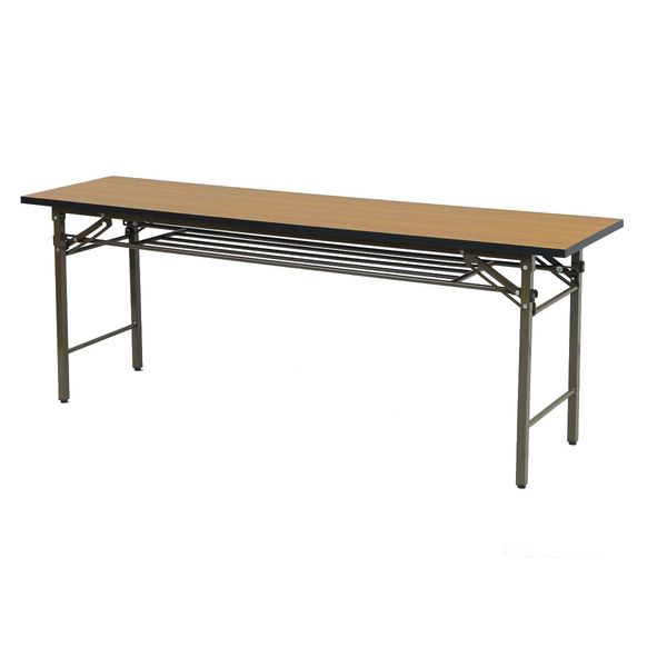 YAMAZEN 会議用テーブル ブラウン 幅1800×奥行450×高さ695mm 1台