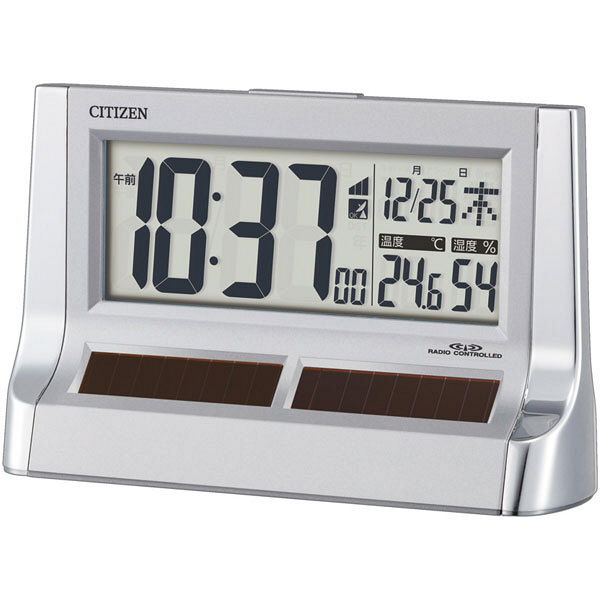 アスクル】 RHYTHM（リズム）パルデジットソーラー 置き時計 [電波 アラーム 温湿度 カレンダー] 160×55×101mm  8RZ128-019 1個（直送品） 通販 - ASKUL（公式）
