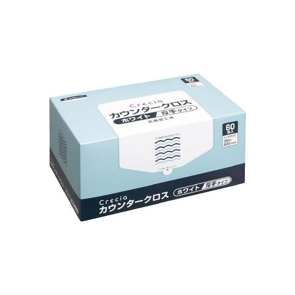 日本製紙クレシア カウンタークロス 厚手タイプ ホワイト 65302 1ケース（360枚） 469-8720（直送品）