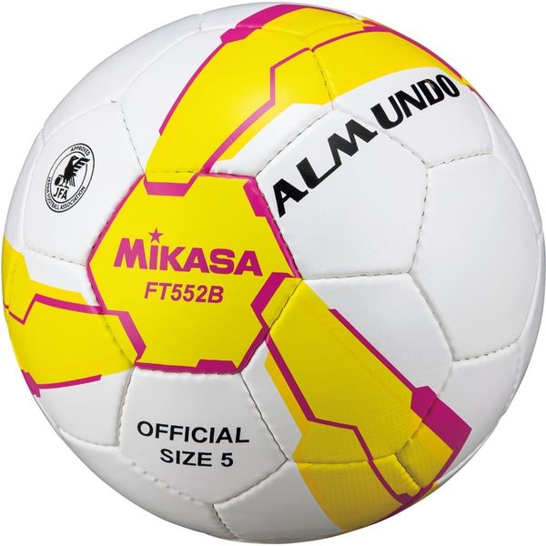 ミカサ(MIKASA) サッカー5号貼り 検定球 黄/ピンク FT552BYP 2個（直送品）
