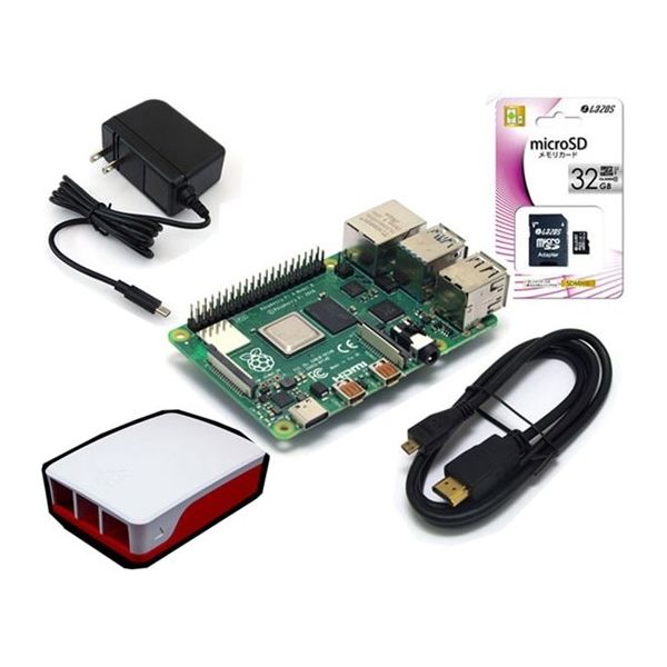 共立電子産業 Raspberry Pi 4B （4GB） スターターセット/レギュラー RASPi4-RGL 1セット 64-8876-39（直送品）