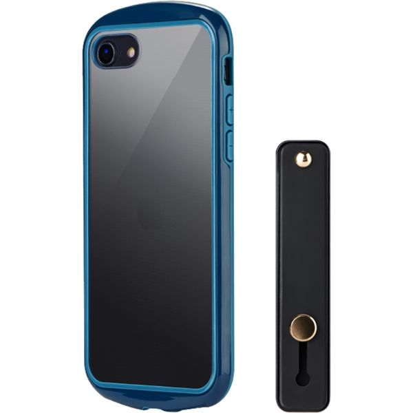 アスクル】iPhone SE (第3世代/第2世代) ケース カバー 耐衝撃・薄型・背面クリアケース Duality スマホベルト付属  ネイビー（直送品） 通販 ASKUL（公式）