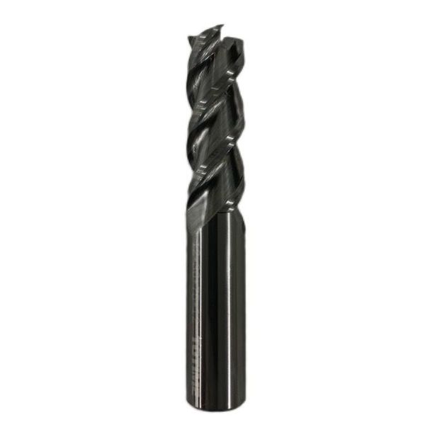 PRICESTAR 3枚刃 超硬スクエアエンドミル 45°アルミ 非鉄用[刃径1.25/シャンク4/刃長4/全長50/リード角度45°/刃数3