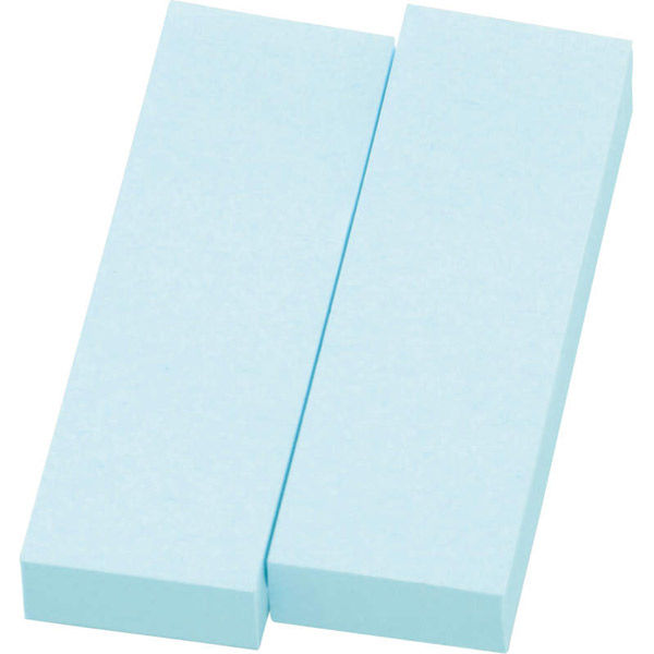 【アスクル】 ライオン事務器 付箋紙 貼ってはがせるメモ 76.2×25.4mm 100枚入×2本 ブルー 13821 10パック（直送品