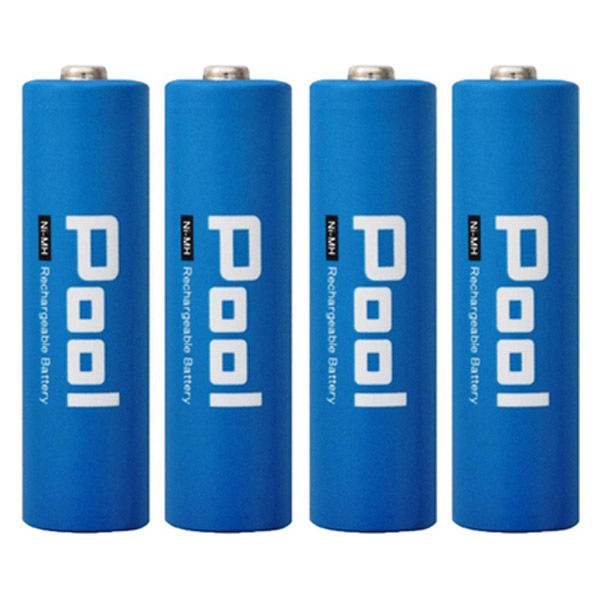 Pool 充電池 単3形 4本入り（ブルー） 1パック