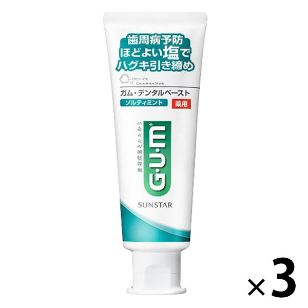GUM(ガム)・デンタルペースト ソルティミント スタンディング 150g (医薬部外品)×3個 通販