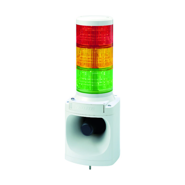 【アスクル】 パトライト（PATLITE） パトライト LED積層信号灯付き電子音報知器 色:赤・黄・緑 LKEH-302FA-RYG 1台