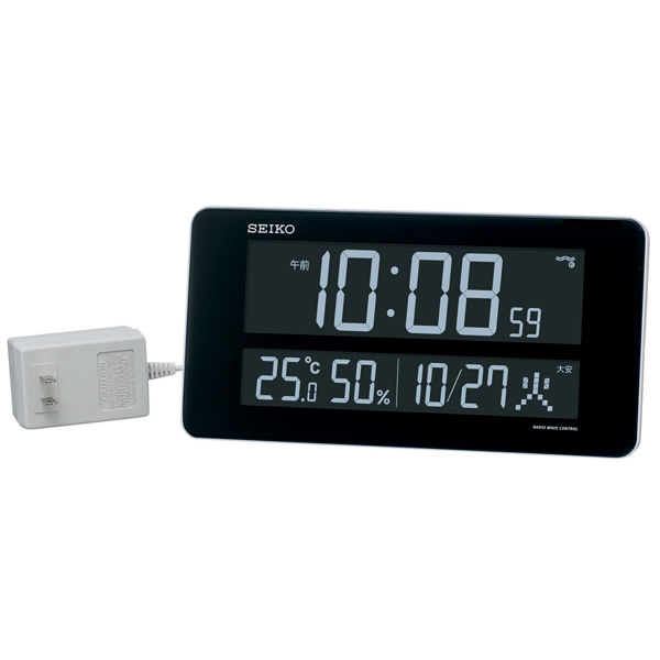 アスクル】 SEIKO（セイコー）セイコーC3 置き掛け時計 [電波 温湿度 カレンダー] 262×23×132mm DL208W 1個（直送品）  通販 - ASKUL（公式）