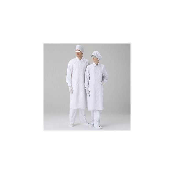 【アスクル】 ミドリ安全 クリーンウェア 男女共用 長袖 コート S3550W L ホワイト 1着 3140003005（直送品） 通販