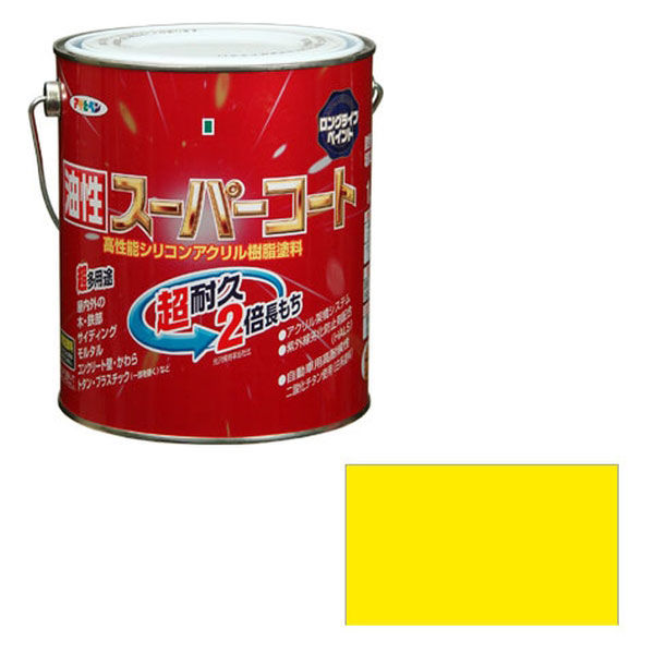 アサヒペン AP 油性スーパーコート 1.6L 黄色 901197 （直送品