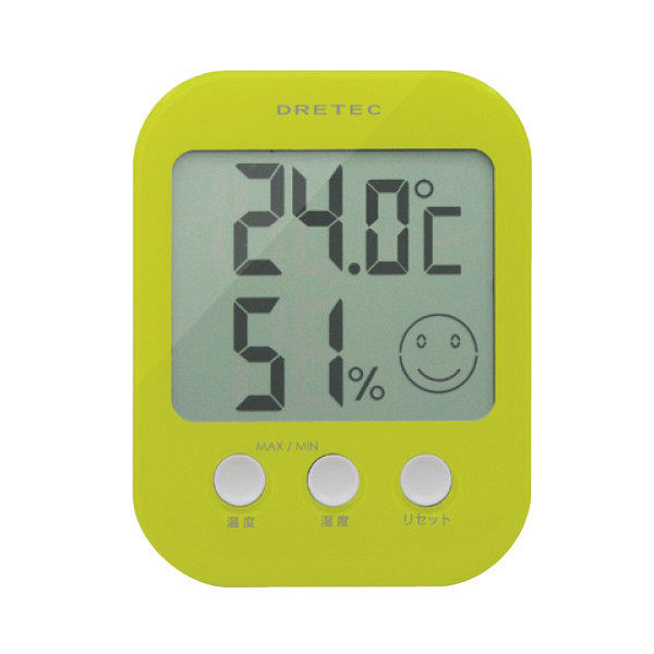 ドリテック デジタル温湿度計 オプシス O-230GN 1箱（4個入） 23-7591-01（直送品）