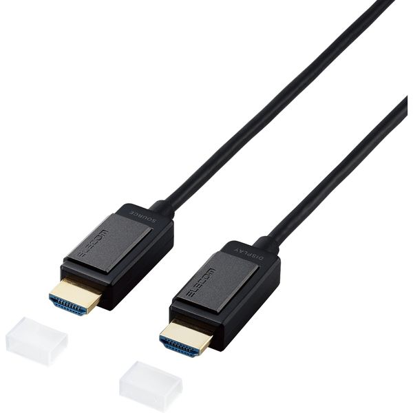 エレコム HDMI光ファイバーケーブル 100m 長尺 HDMI-HDMI アクティブオプティカルケーブル ブラック メーカー在庫品