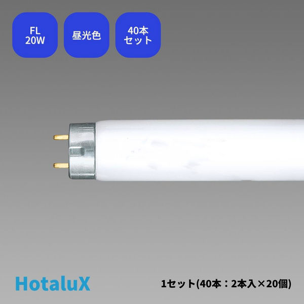 ホタルクス 直管スタータ形　残光ホタルック　3波長蛍光ランプ　20W　ライフルック　昼光色　2本パック FL20EDF-SHG-A2-2P（直送品）