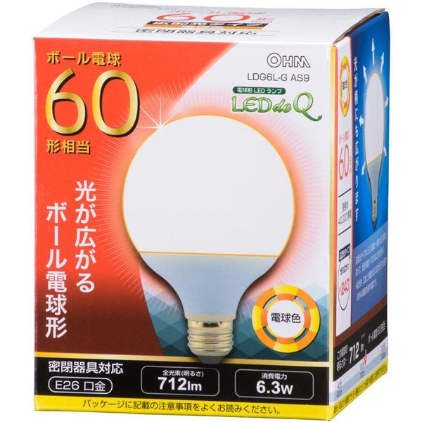 243円 倉 オーム電機 LDG6L-G AG24 LED電球