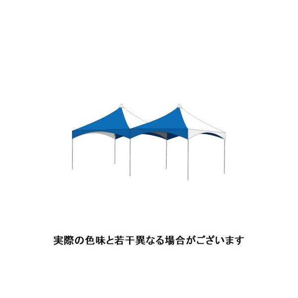 ＜LOHACO＞ ogawa ワンタッチイベントテント2型3060アルミ ブルー×ホワイト FE6176-57 （直送品）