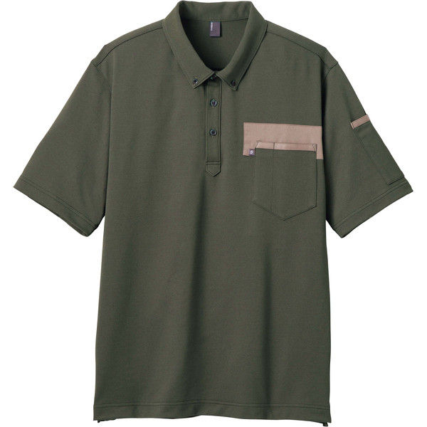 カーシーカシマ 半袖ポロシャツ カーキ CSP172 M 取寄品 新作揃え 85％以上節約