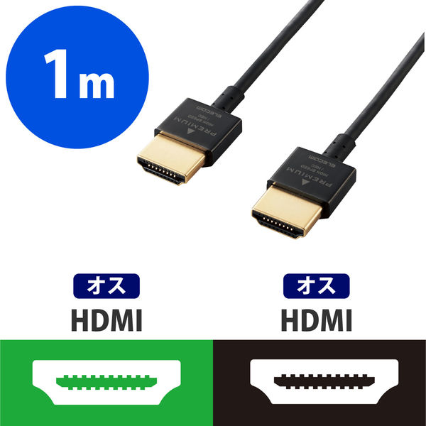 爆売り！】 HDMI ケーブル ブラック 1Ｍ 2K 4K 高品質 高画 ゲーム パソコン