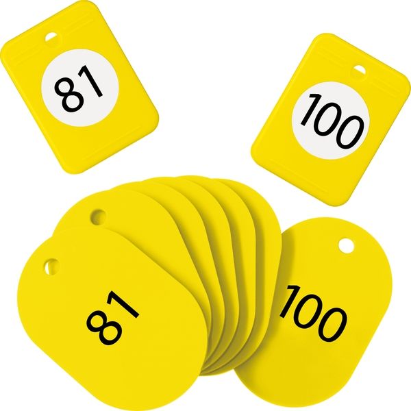 オープン工業 クロークチケット 81～100 20組 1箱 黄 お気に入り 適当な価格 BF-154-YE 直送品