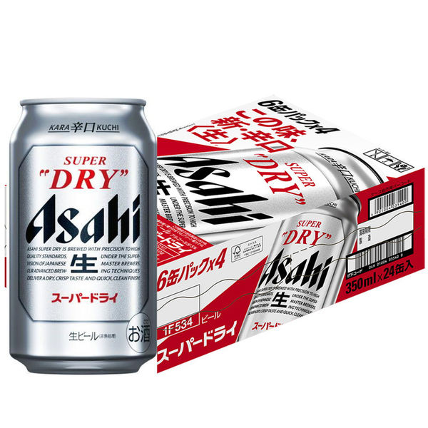 アサヒスーパードライ　350ml　1箱（24缶入）　アサヒビール