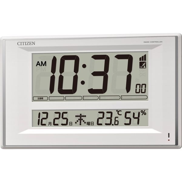 アスクル リズム時計 超薄型置掛兼用電波デジタル時計 8rz198 003