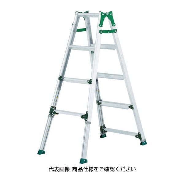 アスクル】アルインコ 高段差用伸縮脚付きはしご兼用脚立 天板高さ1.00～1.44m（長わく）・0.70～1.00m（短わく）  114-3536（直送品） 通販 ASKUL（公式）