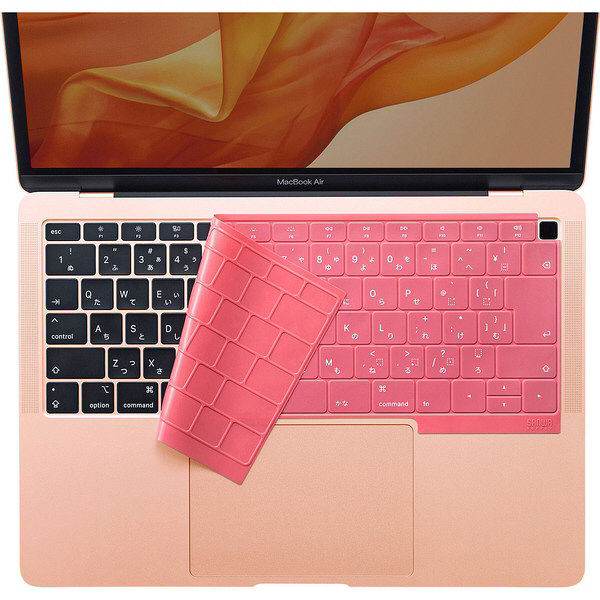 サンワサプライ MacBook Air 13.3インチ Retinaディスプレイ用シリコンキーボードカバー（ピンク） FA-SMACBA13RP  1個（直送品）