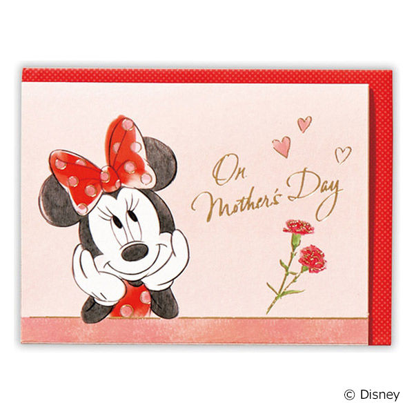 Lohaco 母の日カード ディズニー ミニーマウス 花の輪