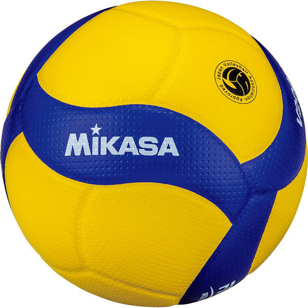 ミカサ】 一般・大学・高校用バレーボール5号 国際公認球、 黄色/青色 V200W（直送品）