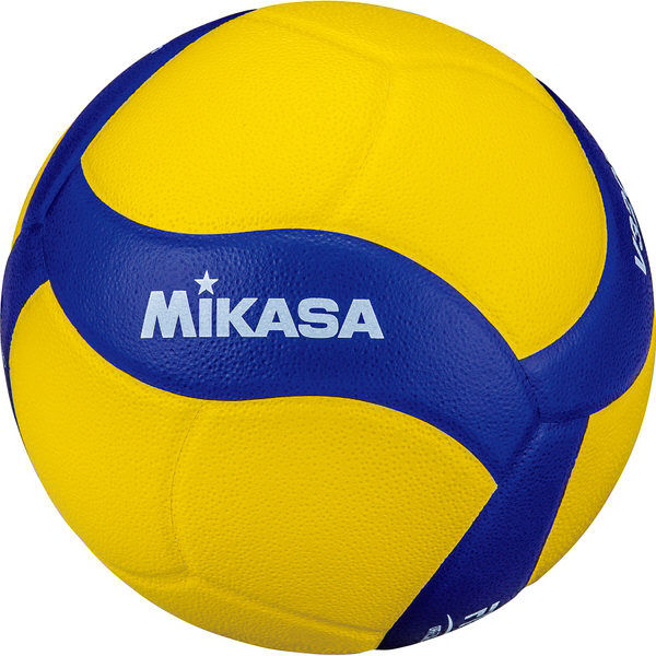 ミカサ】 一般・大学・高校用バレーボール5号 練習球 黄色/青色 V320W