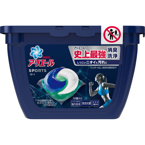 アリエール ジェルボール3Dプラチナスポーツ 本体 1箱（84粒：14粒入×6個） 洗濯洗剤 P＆G