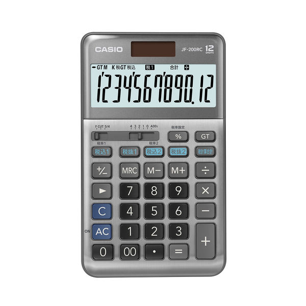 カシオ計算機 カシオ軽減税率対応 中型（ジャストサイズ） 181.5×108.0×23.4mm JF-200RC-N 1