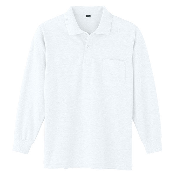 ワークウェア 作業用ポロシャツ 小倉屋 鹿の子 長袖ポロシャツ 1枚 ホワイト 公式ショップ 新しい 002-90-LL 直送品