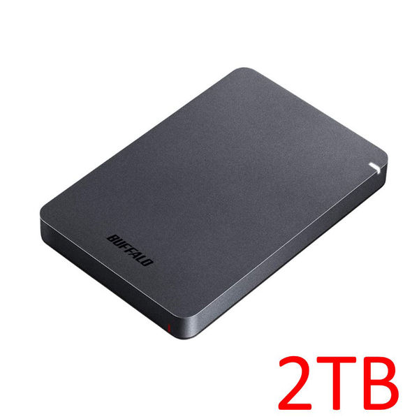 バッファロー USB3.1（Gen.1）対応 耐衝撃ポータブルHDD 2TB ブラック HD-PGF2.0U3-BBKA 1台
