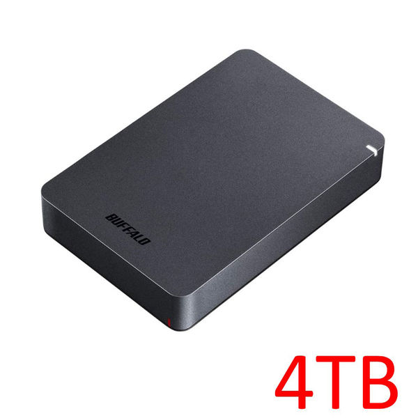 バッファロー USB3.1（Gen.1）対応 耐衝撃ポータブルHDD 4TB ブラック HD-PGF4.0U3-GBKA 1台