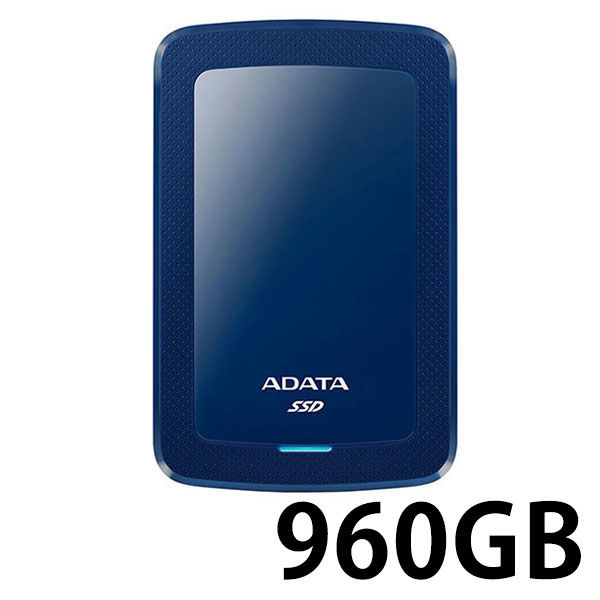 アスクル ADATA ポータブルSSD 960GB ブルー ASV300-960GC31-CBL 通販 - ASKUL（公式）