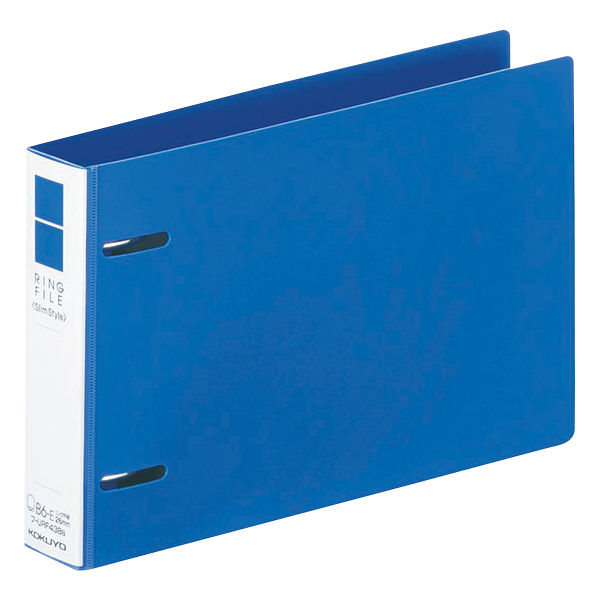コクヨ リングファイル スリムスタイル 丸型 2穴 B6 ヨコ 背幅33mm 青 フ-URF438 1セット（10冊：1冊×10）