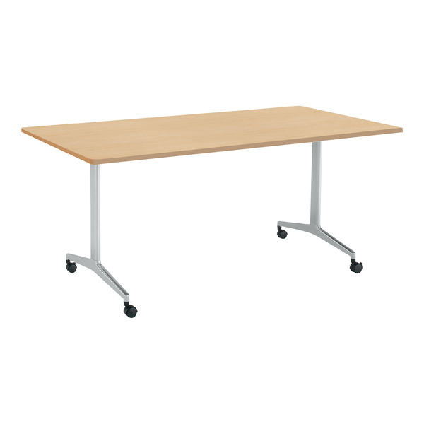 コクヨ 会議テーブルJUTO 角形天板ラウンドコーナーＴ字脚キャスタータイプ W1800 D900のサムネイル