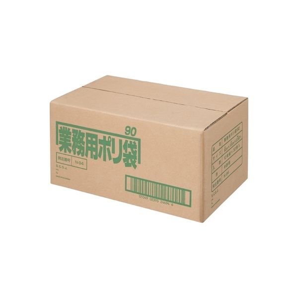 日本サニパック ポリゴミ袋 白半透明 90L 10枚 30組 N-94-30（直送品