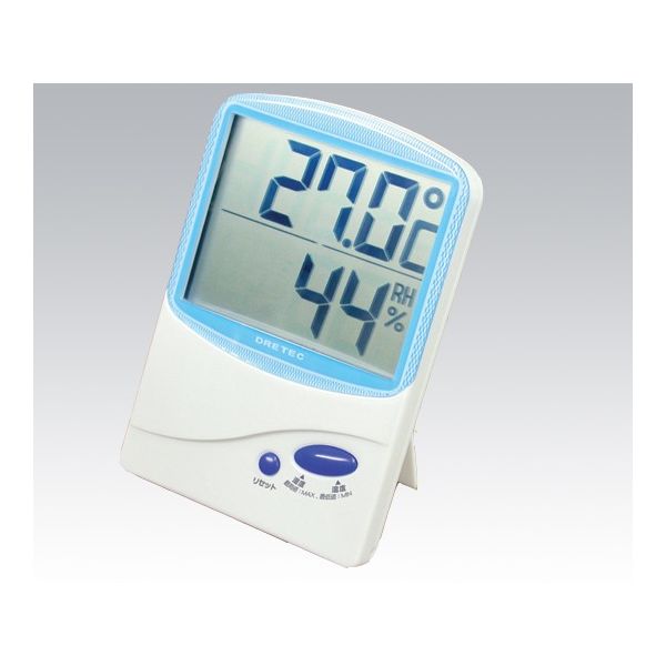 まとめ) ドリテック デジタル温湿度計 ブルー O-206BL 1個 〔×5セット〕