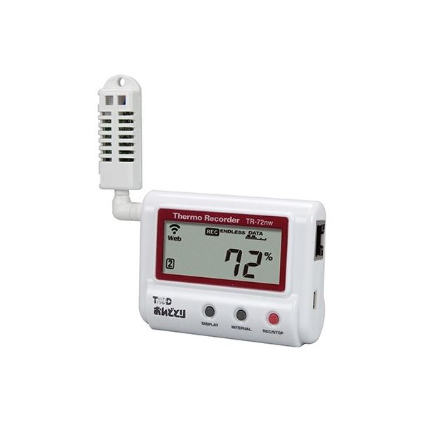 アズワン おんどとり 温度・湿度データロガー（有線LAN） 校正証明書付 TR-72nw 1個 61-8493-80-20（直送品） - アスクルのサムネイル