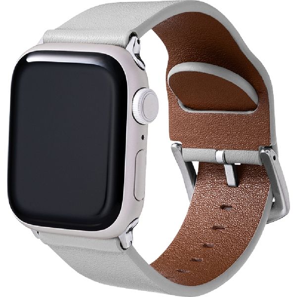 Apple Watch Series 1/2/3/4/5/SE/6/7 (38/40/41mm) PUレザーバンド Vahane ホワイト（直送品）