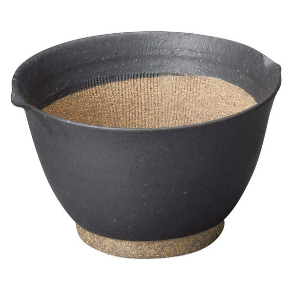 陶雅 すり鉢 黒マット麦トロ鉢(大) [3個入] tga-3118-125（直送品） - アスクルのサムネイル