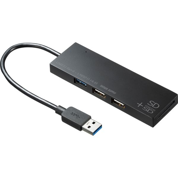 アスクル】サンワサプライ USB3.1+2.0コンボハブ カードリーダー付き USB-3HC316BKN 1個 通販 ASKUL（公式）