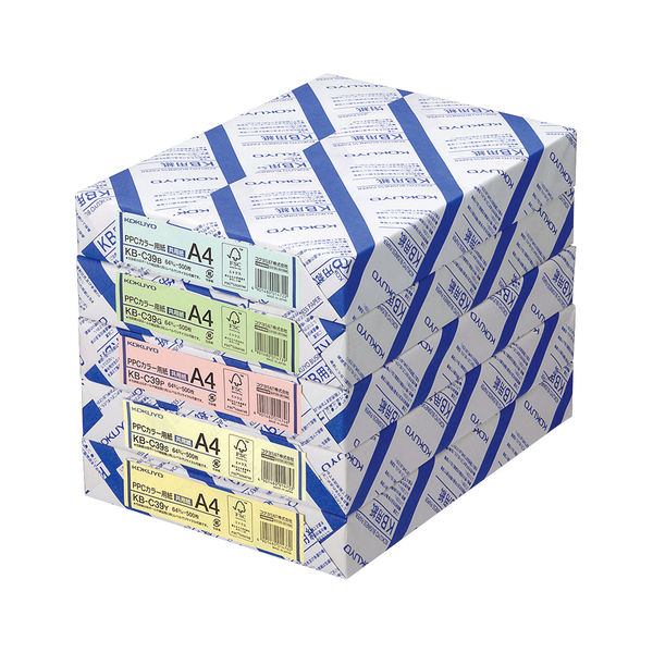 コクヨ（KOKUYO） PPCカラー用紙（共用紙）（FSC認証） A4 500枚 64g平米 緑 KB-C39G 1包（500枚入）（直送品）