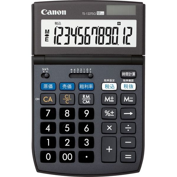 大注目 CANON キヤノン 商売計算電卓 TS-1200TSC 12桁 大型卓上サイズ チルト液晶搭載