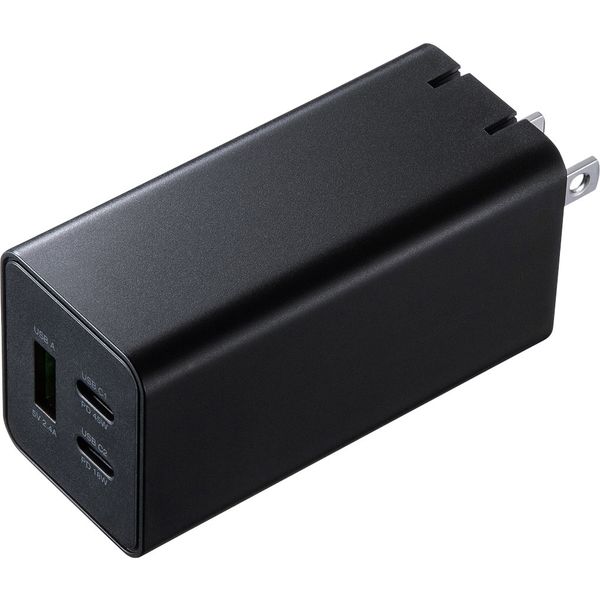 得価即納】 USB Power Delivery対応AC充電器(PD45W・TypeCケーブル一体型) ACA-PD75BK：DECO MAISON 
