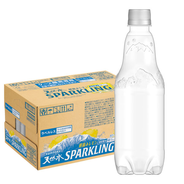 アスクル】サントリー天然水スパークリングレモン 500ml ラベルレスボトル 1箱（24本入） 通販 ASKUL（公式）