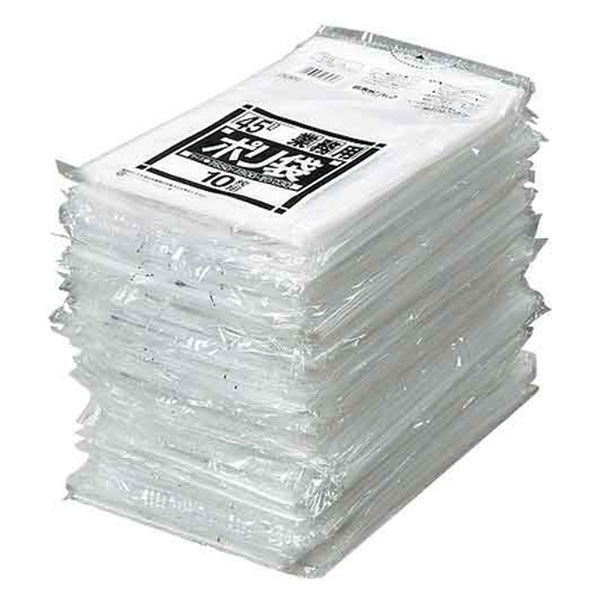 アスクル】 日本サニパック ポリゴミ袋 N-43 透明 45L 10枚 60組 1箱（直送品） 通販 ASKUL（公式）